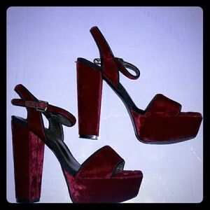 Nine West Velvet Heels